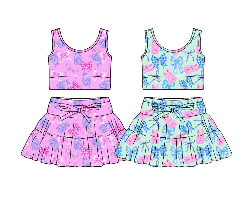 26.1.16 Custom (moq 3/5)each design milk silk Sibling baby girl clothes short sleeve skirts sets