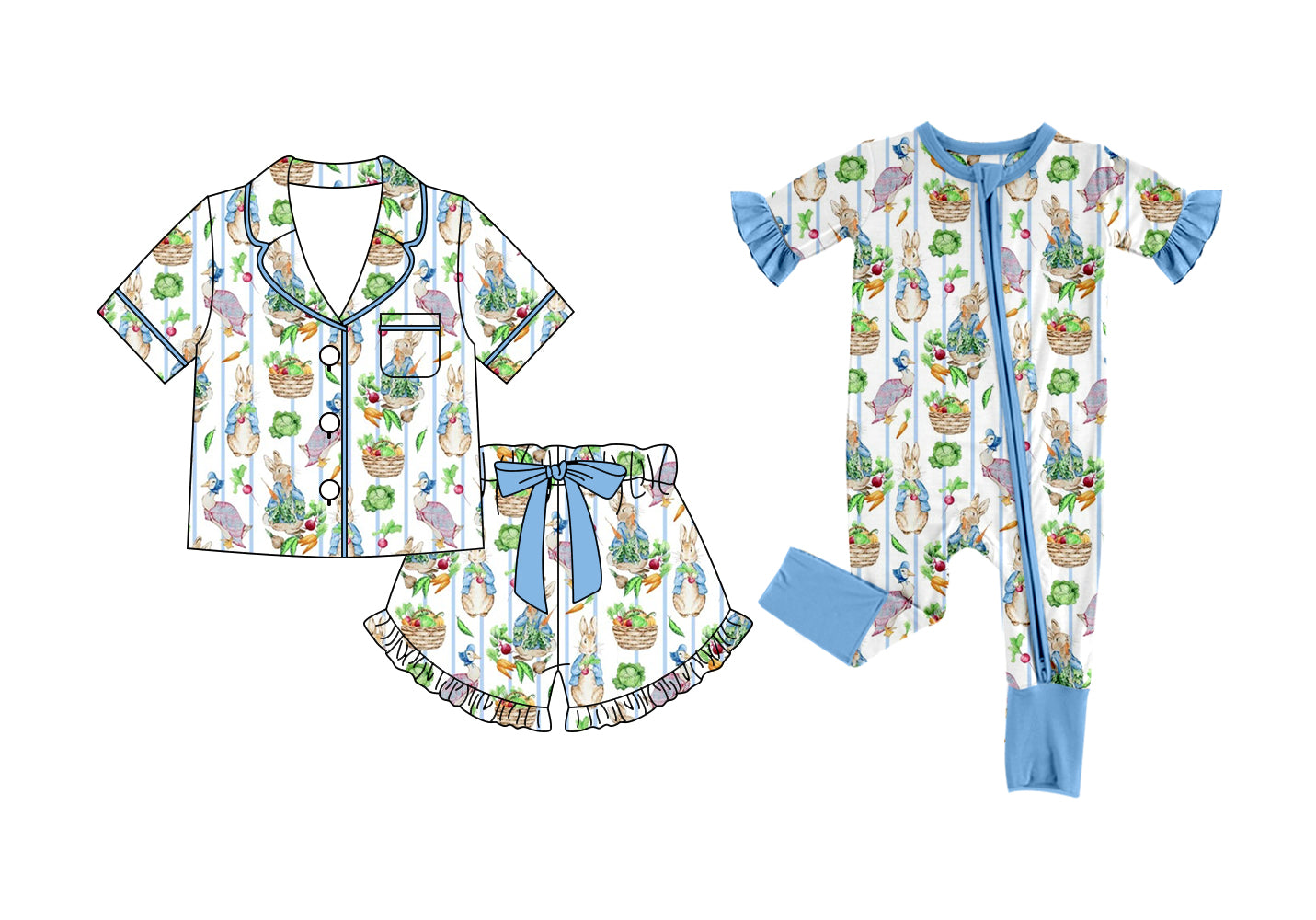 26.1.1 Custom MOQ:3 or 5 pcs each design milk silk Sibling baby girl clothes easter short sleeve shorts sets and romper