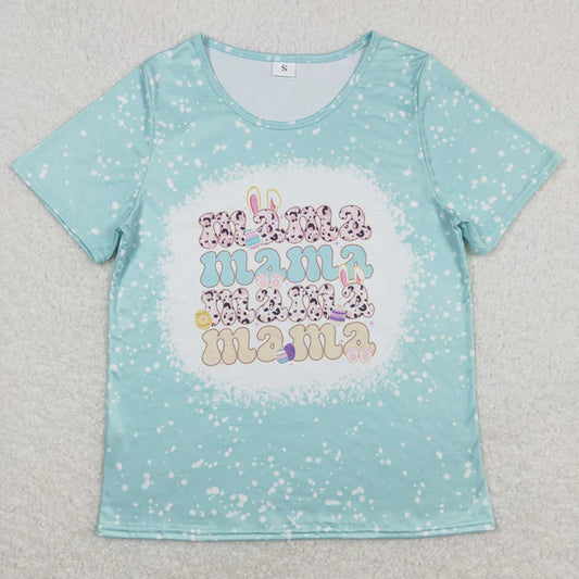 GT0449 Adult female mama Easter Egg Blue short sleeve top