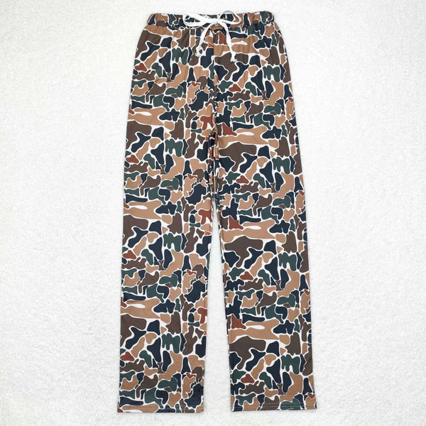 P0586 Adult brown-green camouflage beige pants