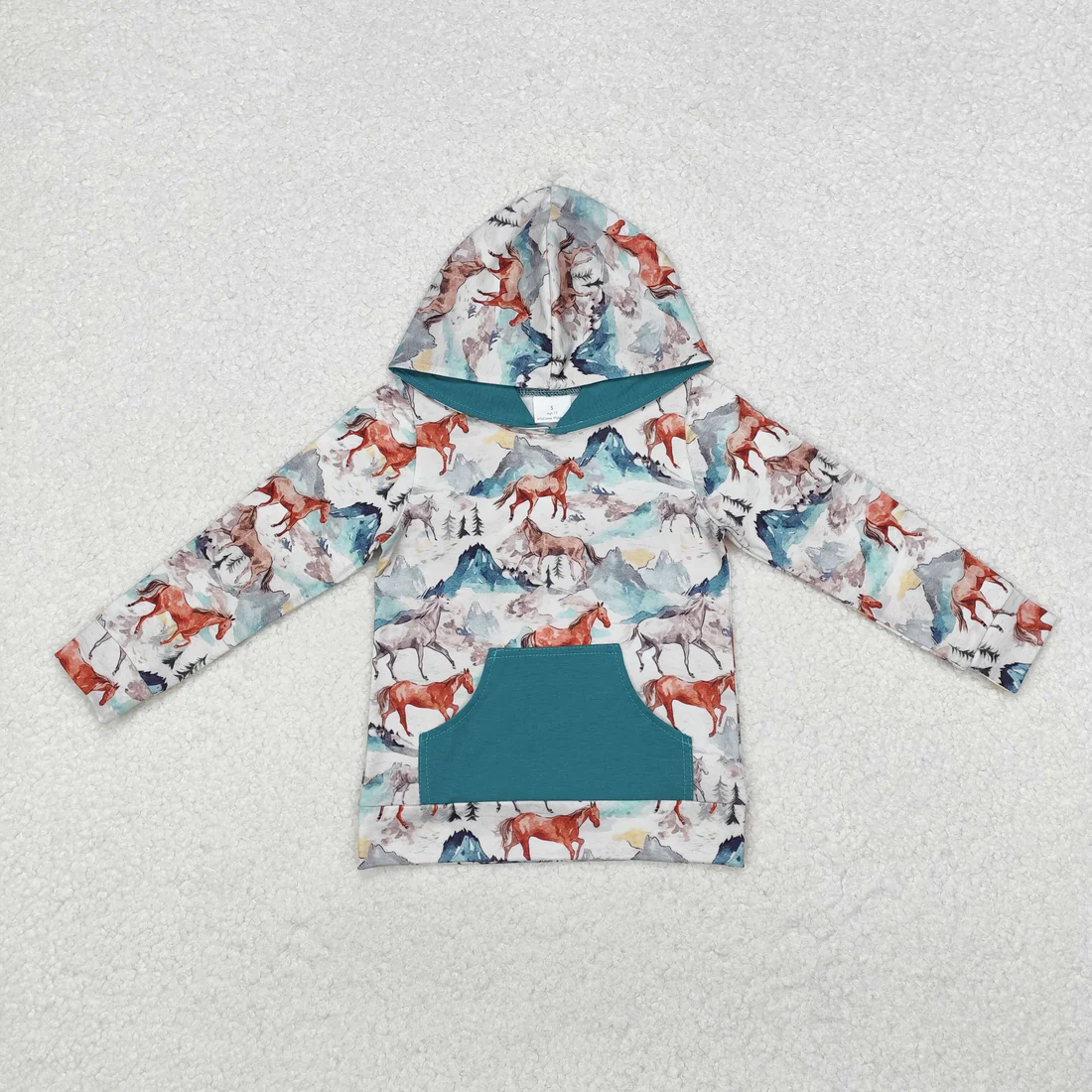 Sibling baby boys clothes camouflage geometric hooded long sleeve tops