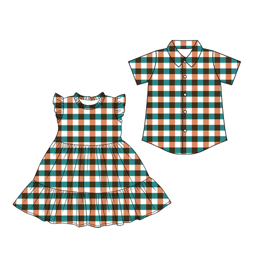 26.1.19 Custom (Moq 3 or 5) Sibling Baby Girl boy Short Sleeve Shorts Sets Kids Dress top
