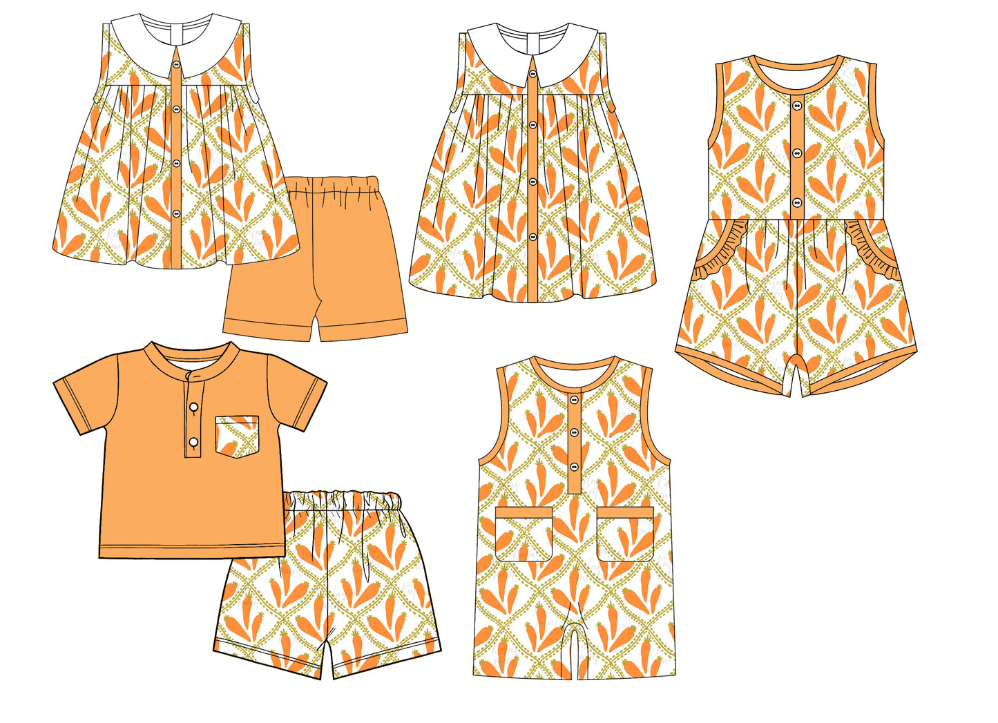 26.1.5 Custom MOQ:3 or 5 pcs each design milk silk Sibling baby girl boys clothes easter short sleeve shorts sets 2 and dress and romper and jumpsuit