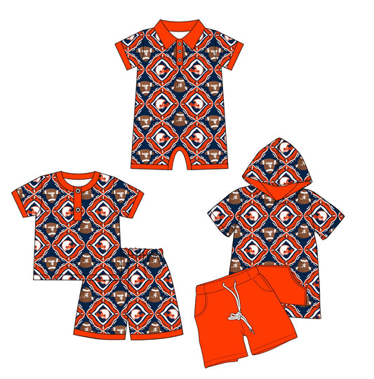 26.1.12 Custom MOQ:3 or 5 pcs each design milk silk Sibling baby boy clothes team short sleeve shorts sets 2 and romper