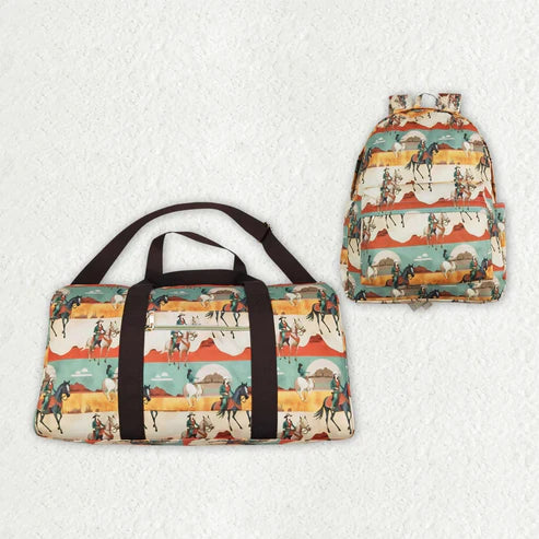 4.8 Western Rodeo Cowboys Adult Gym Bags Backpacks