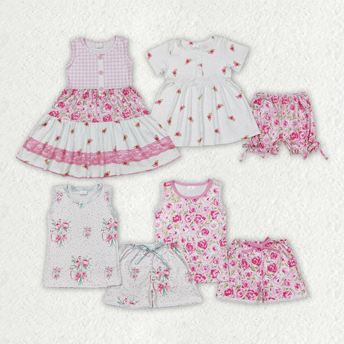 3.26 Sibling Baby Girls Flowers Trendy Summer outfits Clothes Sets