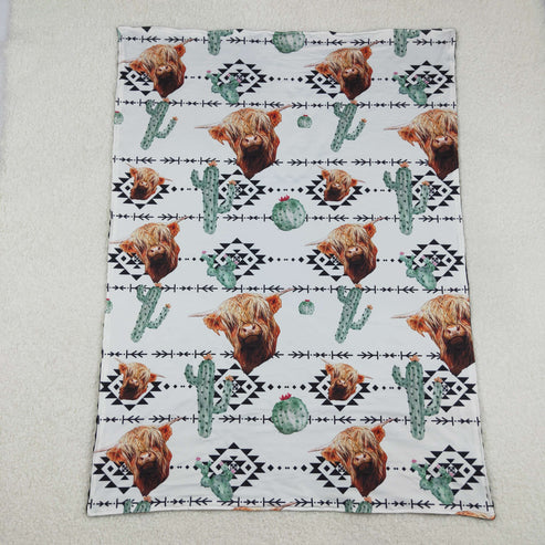 11.17 BL0152 Baby Toddler Children Western Highland Cows Blanket