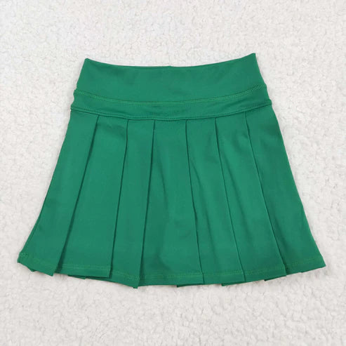 RTS NO MOQ（In Stock) GLK0126 Baby Girls Green Yoga Skorts Bottom
