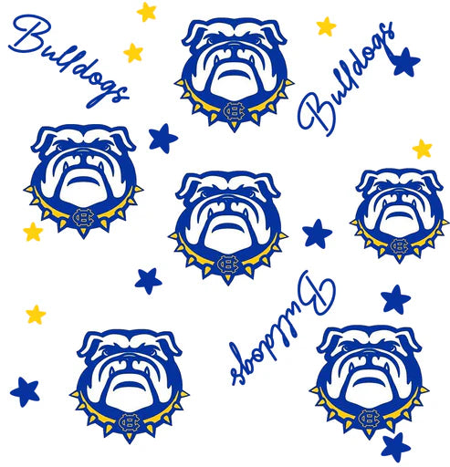 10.11  Custom Moq 8 Baby Boys Blue Bulldogs Team Zipper Hoodies Tops