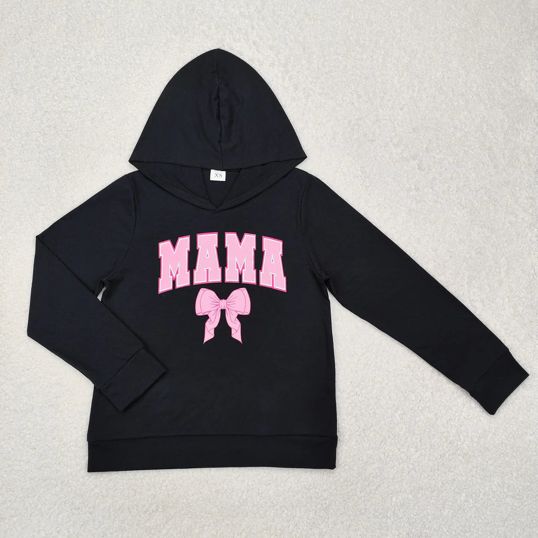 3.12 GT0901 Adult Women Mama Bow Hooded Tops