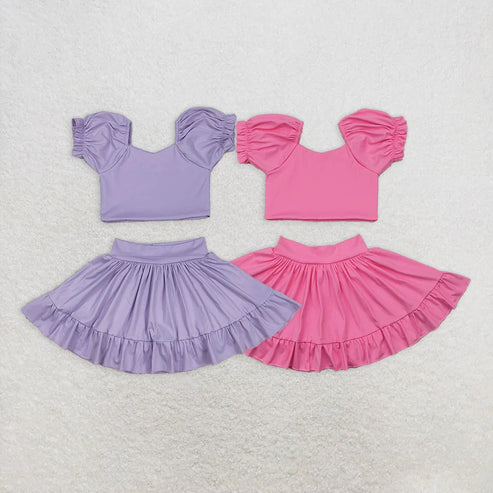 5.15 Sibling Baby Girls Yoga Shirt Skort Active Wear Clothes Sets