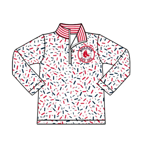 10.17 Custom Moq 8 Baby Boys Sprinkles Zipper Boston Red Sox Team Pullovers Top