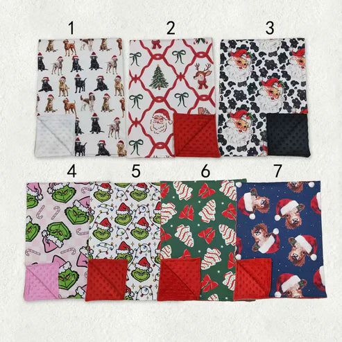 10.31 Sibling Baby Kids Christmas Blankets