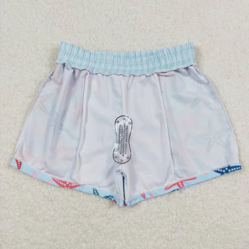 S0241 Starfish Plaid swimming trunks