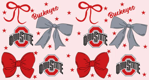 7.2 Custom Moq 3 Baby Girls Sleeveless OSU Bows ﻿Plaid Shorts Team Knee Length Dresses