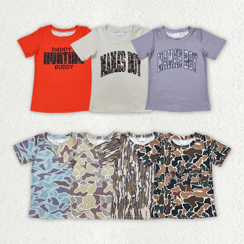5.10 Sibling Baby Boys Camouflage Hunting Short Sleeve Tee Shirts Tops