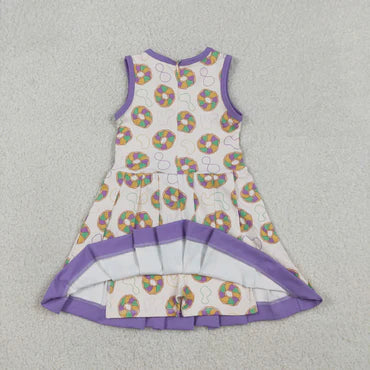 12.24 GSD2867 RTS girl clothes Mardi Gras Sports Dress yoga clothes atheletic clothes