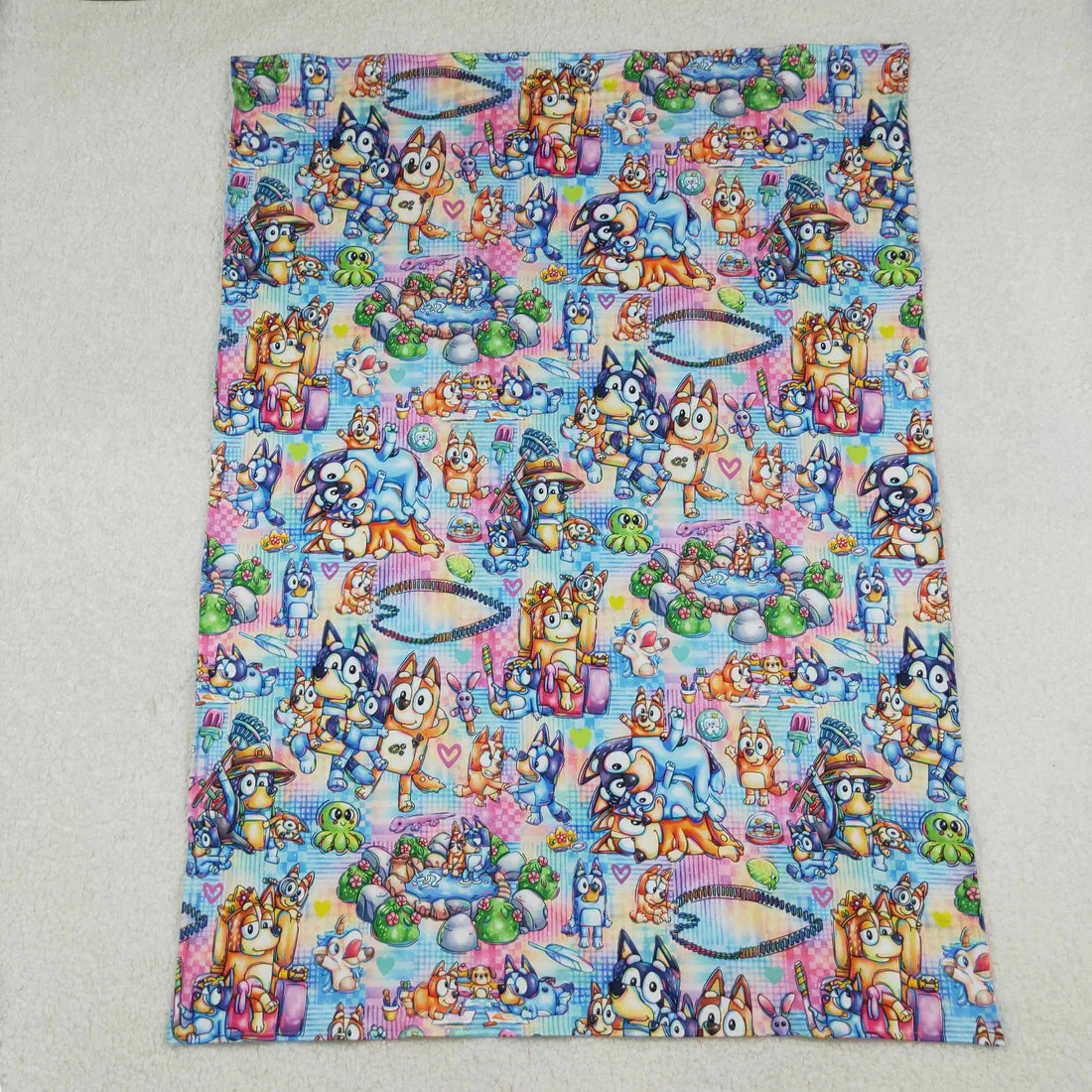 10.14 BL0192 Baby Toddler Girls Cartoon Dogs Minky Blanket
