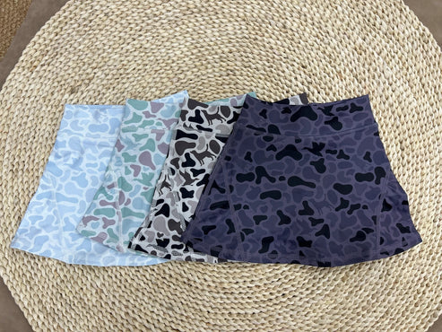 8.18 Sibling Baby Girls Western Ducks Camo Yoga Skorts Bottom