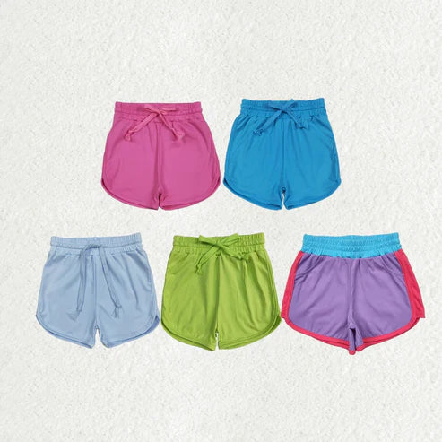 6.2 Sibling Baby Girls Colorful Belt Yoga Shorts Bottoms