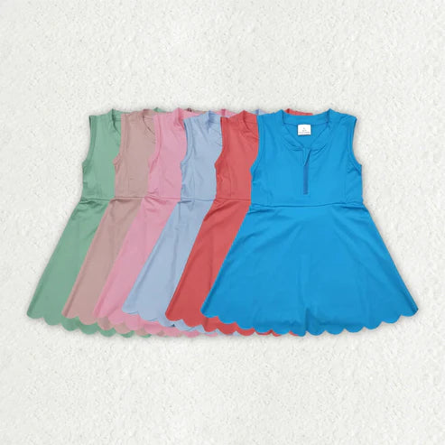 5.21 Sibling Baby Girls Yoga Zip Active Wear Skort Knee Length Dresses