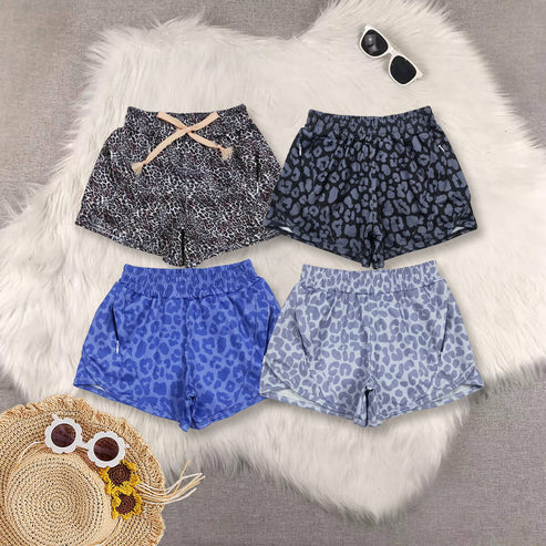 5.21 Sibling Baby Girls Leopard Yoga Athletic Shorts Bottoms