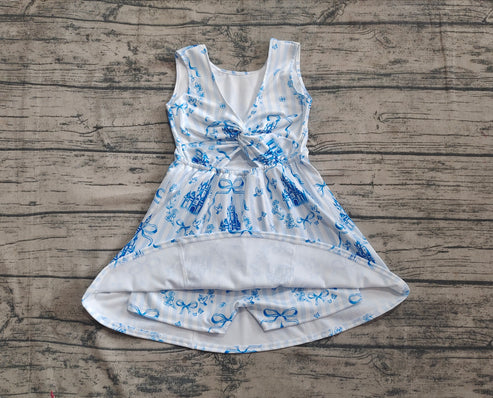 4.22 GSD2200 Baby Girls Blue Castles Yoga Skort Knee Length Dresses Preorder