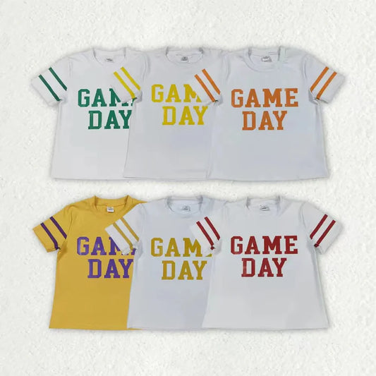 9.4 Sibling Baby Girls Game Day Yoga Active Team Tee Shirts Tops