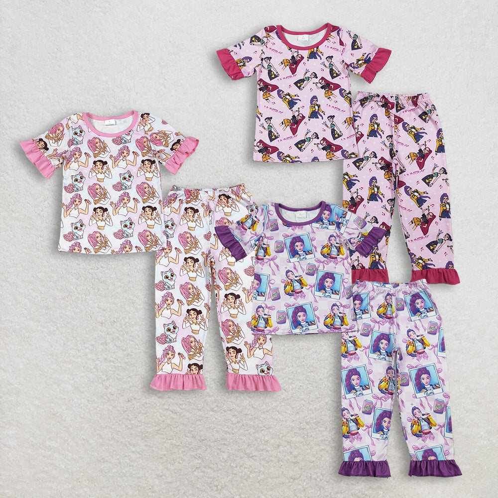 12/18m-14/16t Sibling Baby Boys girls clothes summer cartoon kpop short sleeve pants Clothes Sets