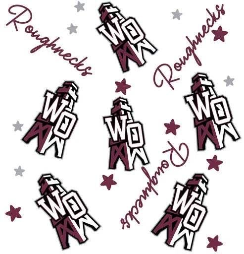 10.10 Custom Moq 5 Baby Girls Claret Roughnecks Team Zipper Hoodies Tops