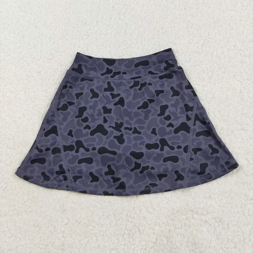 8.13 GLK0130 Baby Girls Western Dark Gray Ducks Camo Yoga Skorts Bottom