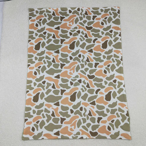 9.29 BL0223 Baby Kids Green Yellow Camo Western Blanket
