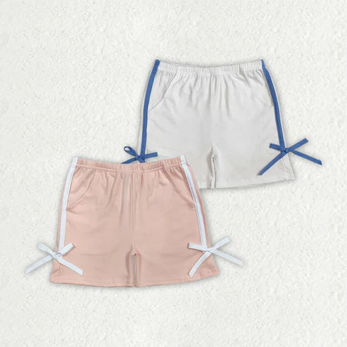 5.9 Sibling Baby Girls Cotton Bows Sports Shorts Bottoms