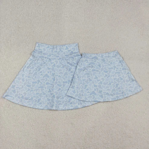 11.1 Adult Women Girls Light Grey Camo Yoga Active Skirt Shorts Bottoms