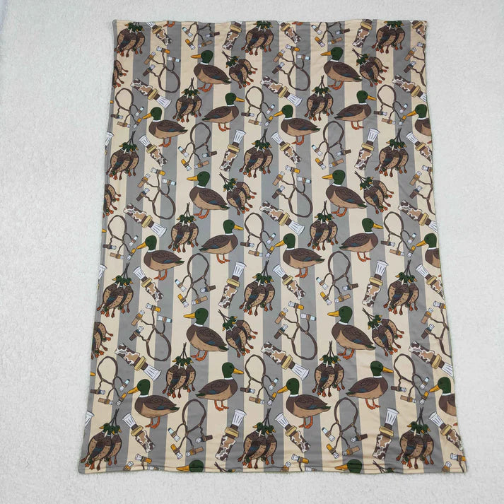 9.26 BL0211 Baby Kids Green Ducks Calls Western Blanket