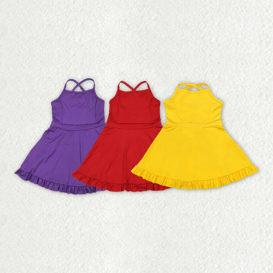 L-3.3 Sibling Baby Girls 3 Colors Athletic Active Wear Knee Length Dresses