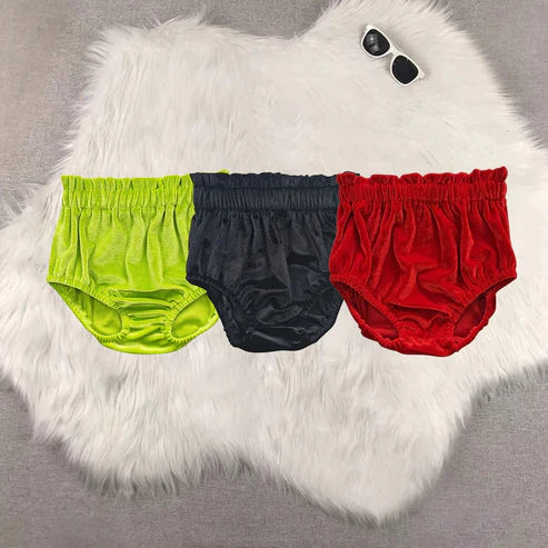 6.2 Sibling Baby Girls Velvet Bummies Bottoms