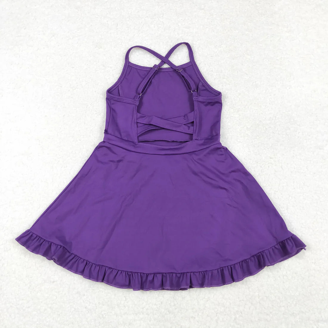 L-3.3 S0454 Baby Girls Purple Athletic Active Wear Knee Length Dress