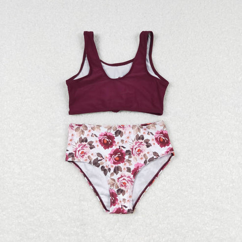 S0141 Burgundy Swimsuit Suit