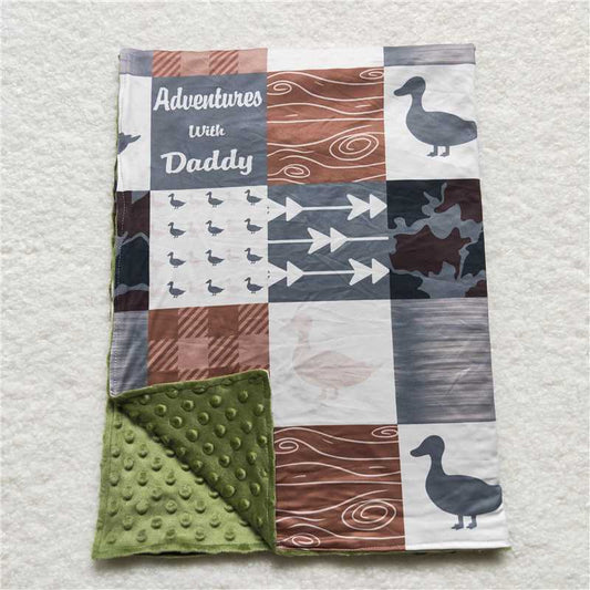 BL0061Duck green baby blanket