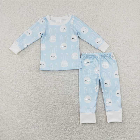 BLP0457 Bunny blue long sleeve pants suit