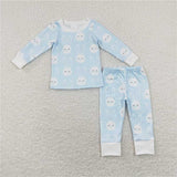 BLP0457 Bunny blue long sleeve pants suit