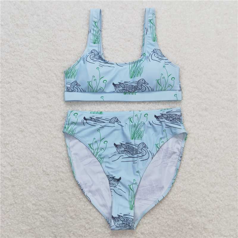 S0357 Duck aqua swimsuit for adults