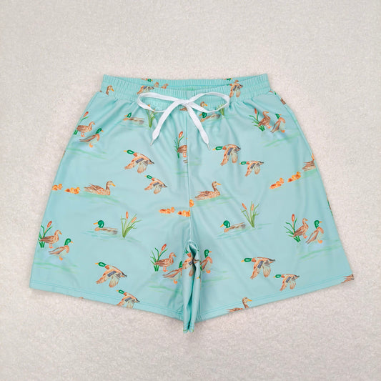 S0428 Adult duck light green swimming trunks