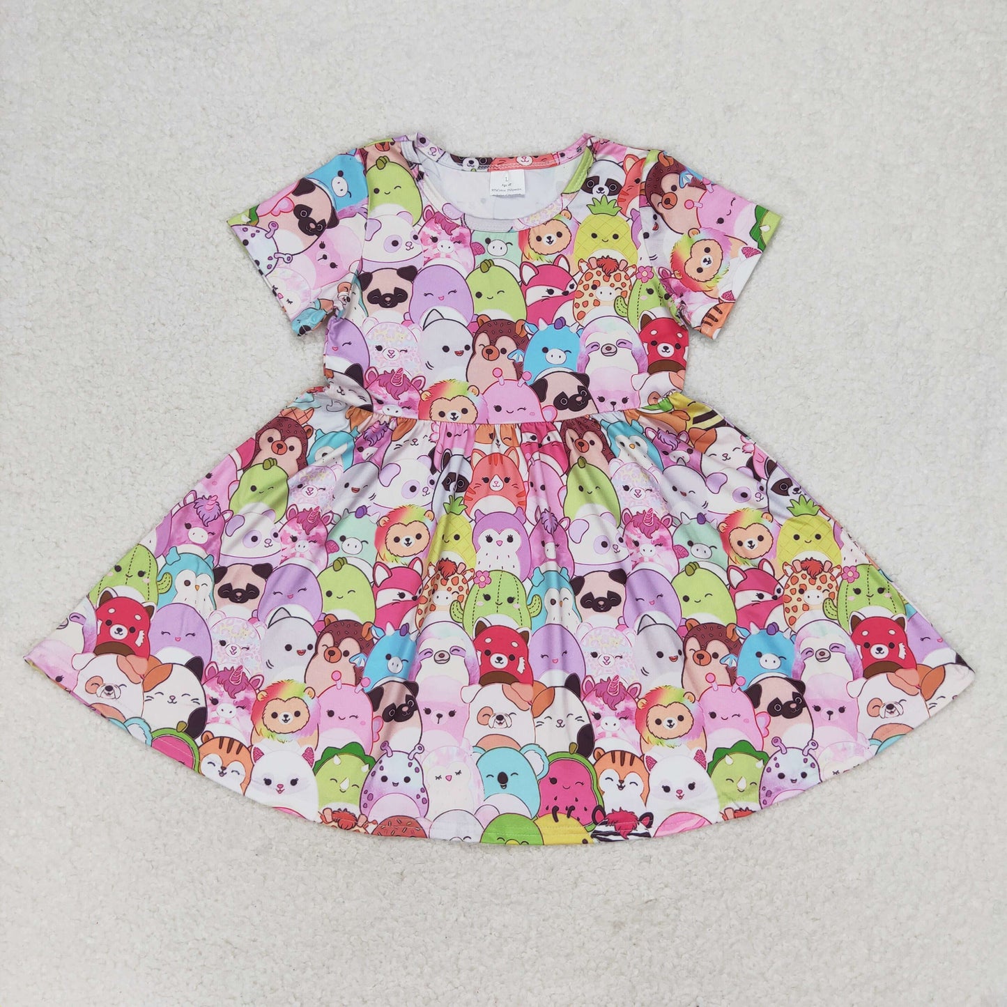 GSD1193 Girls summer cartoon animal short-sleeved dress Regular price$8.00 USD