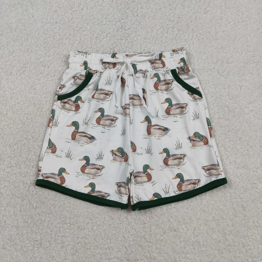 SS0677 Kids Baby Boy Ducks Hunting Pockets Shorts Bottom