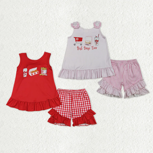 Sibling Baby Girls clothes short sleeve shorts Clothes Sets