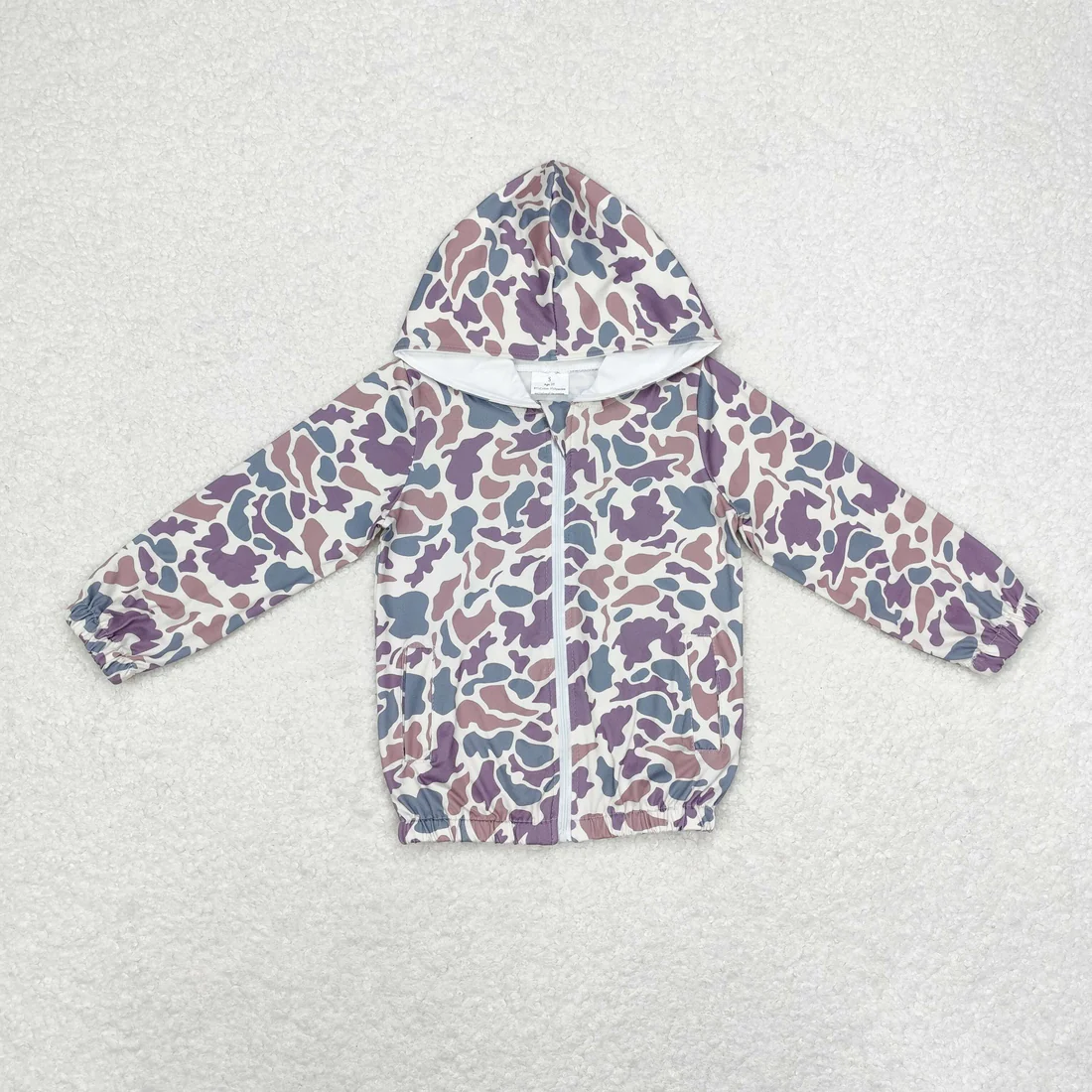 Sibling baby boys girls clothes camouflage zipper hooded long sleeve tops