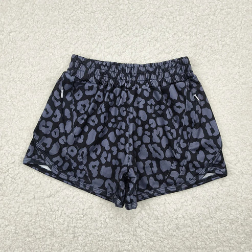 5.21 Sibling Baby Girls Leopard Yoga Athletic Shorts Bottoms