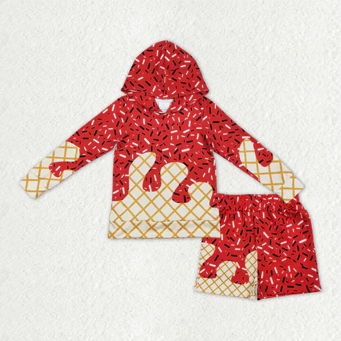 11.1 Sibling Baby Boys Sprinkles Drip Hoodies Top Shorts Team Clothes Sets